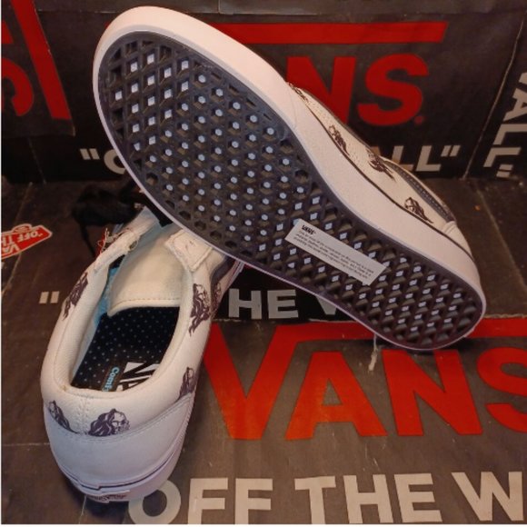 VANS ComfyCush Old Skool Sixty Sixers Skulls Men's 9.5 Black/White VN0A3WMA1RU - Picture 11 of 13